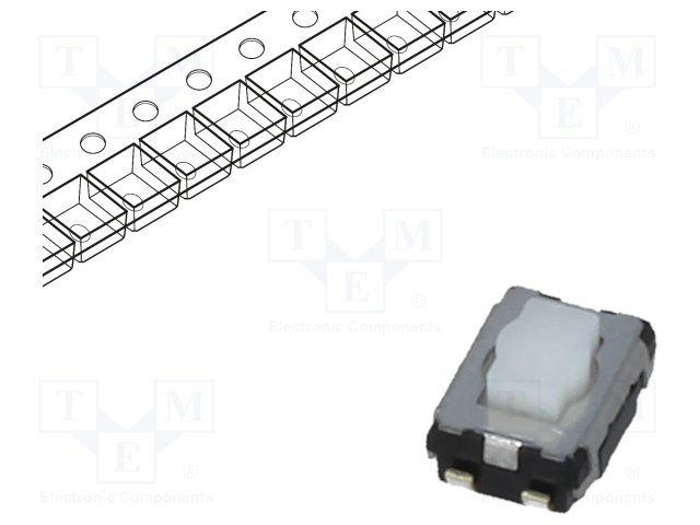 Tactile Switch SPST-NO 15V 20mA SMD J-Bend