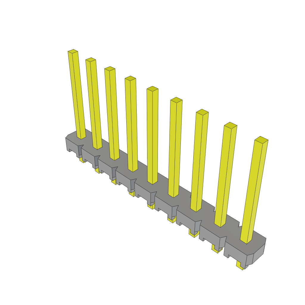 Conn Unshrouded Header HDR 9 POS 2.54mm Solder ST Top Entry Thru-Hole Bulk