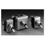 Switch Toggle (ON) OFF (ON) DPDT Bat Toggle Solder 6A 250VAC 12VDC 186.42VA Panel Mount with Threads