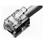 6P 4C Modular Connector, Crimp, Straight, Gold Plated Bronze