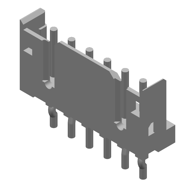 6 Pos 2mm Pitch Wire-to-Board Header, Male, Tin, 4A, 125V