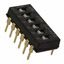 6-POS SPST Slide DIP Switch, 24VDC, 100mA, Gold Plated