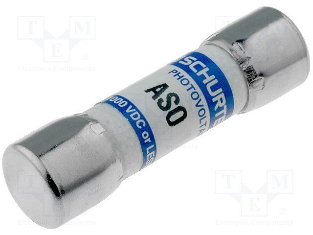 Electric Fuse, Very Fast Blow, 10A, 1000VDC, 20000A (IR), Inline/holder, ROHS COMPLIANT