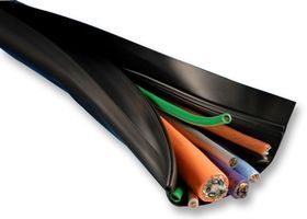 ALPHA WIRE ZIP417/8 BK005 Sleeving, Loc-Trac, 30.5 m, 100 ft, Zipper, 22.2 mm, PVC (Polyvinylchloride), Black