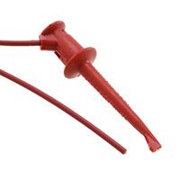 Red Mini Hook to Wire Lead Cable, 5A, 300V, 60"