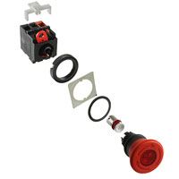 Switch Emergency Stop N.O./N.C. SPST/SPST Mushroom Button 10A 440VAC 380VDC Screw Panel Mount