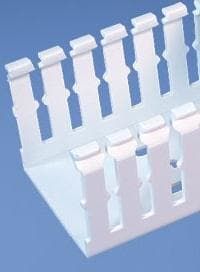 Wiring Ducts Slotted Rectangular without Cover Polyvinyl Chloride Light Gray