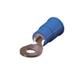 Blue Insulated Ring Terminal, 14-16 AWG, Crimp, Vinyl