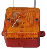 Xenon Beacon, Orange, Flashing, Base Mount, 230 V ac