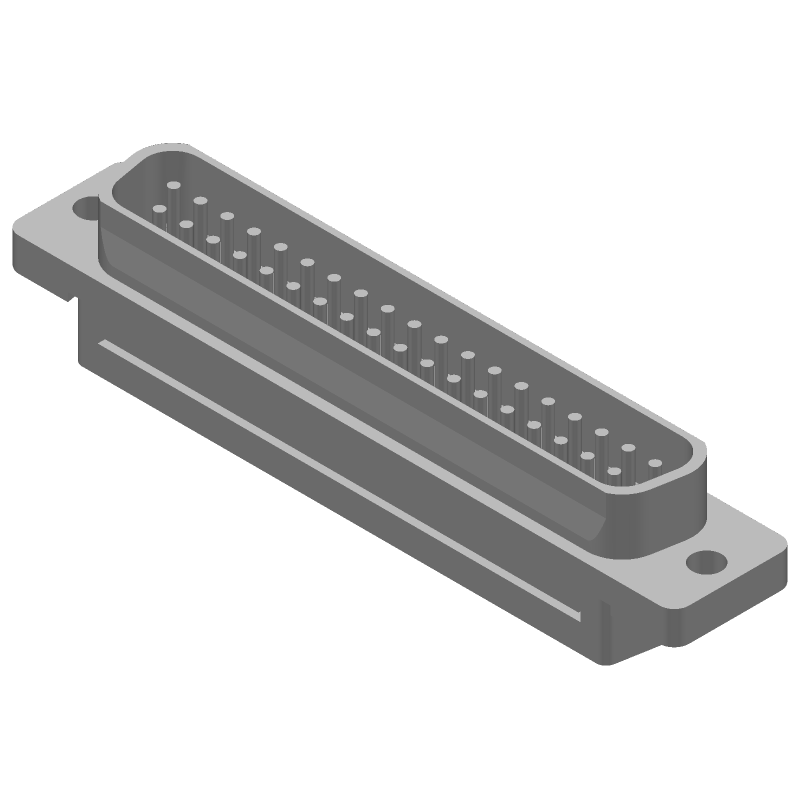 37 Pos D-Sub Connector, Shielded, Right Angle, IDC, Male