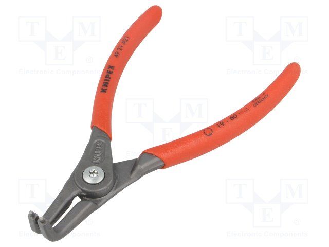 KNIPEX 49 21 A21 A21 Precision Bent Tip External Circlip Pliers with Non-slip Plastic Coated Handles