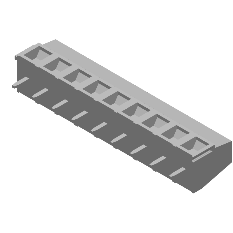 9 Pos Terminal Block, 5.08mm Pitch, 13.5A, 250V, Solder ST