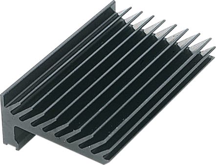 Heat sink 1000 mm 4 K/W  @ L=100 mm black anodised, KS55.1-1000E, Austerlitz Electronic GmbH