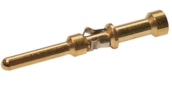 22A 600V Male Crimp Connector Contact - Gold Plated Copper Alloy