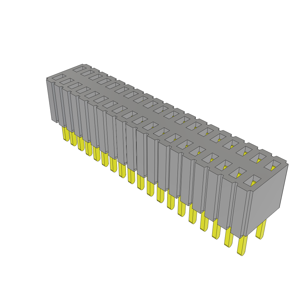 Conn Socket Strip SKT 38 POS 1.27mm Solder ST Thru-Hole Tube