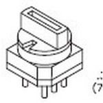 Rotary Coded Switch, 10 Positions, BCD Complement, On-on, Latched, 0.4A, 24VDC, 6 PCB Hole Cnt, Solder Terminal, Segment Wheel Actuator, Through Hole-straight
