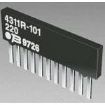 Isolated Resistor Network, 47kR, 2%, 100V, 1.25W, SIP, Through Hole