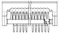26 CONTACT(S), STRAIGHT TWO PART BOARD CONNECTOR, SOLDER