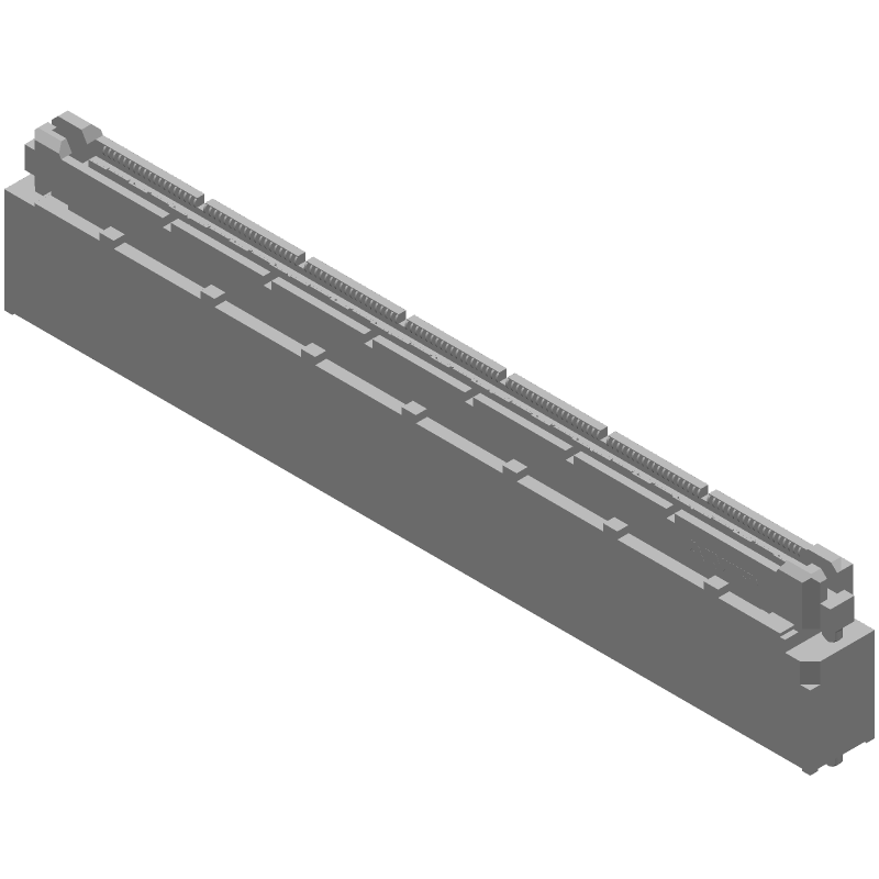 266 Pos 2.54mm/0.64mm High Speed Connector, 10Gbps, Vertical