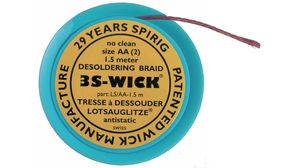 Desoldering braids 0.8 mm, LS/00-01.5M, Spirig