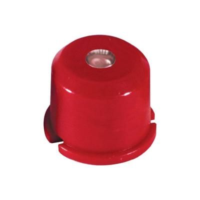 MEC Multimec button cap Red with small lens (transparent clear) Red