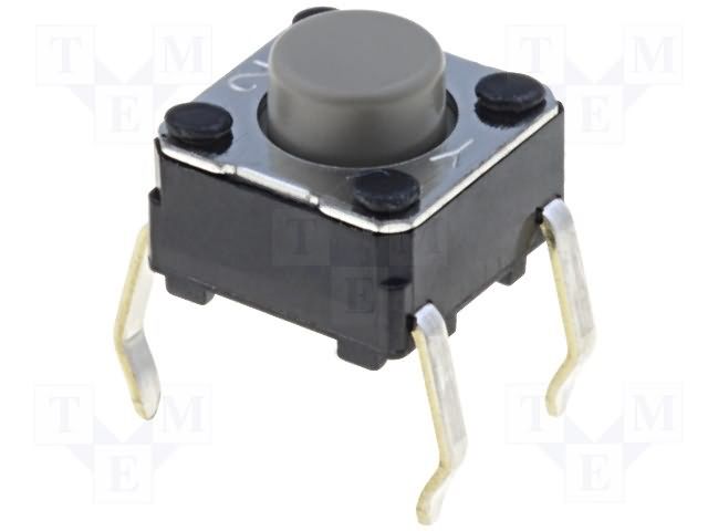 Tactile Switch SPST 50mA 24VDC Thru-Hole PC Pins 1.47N