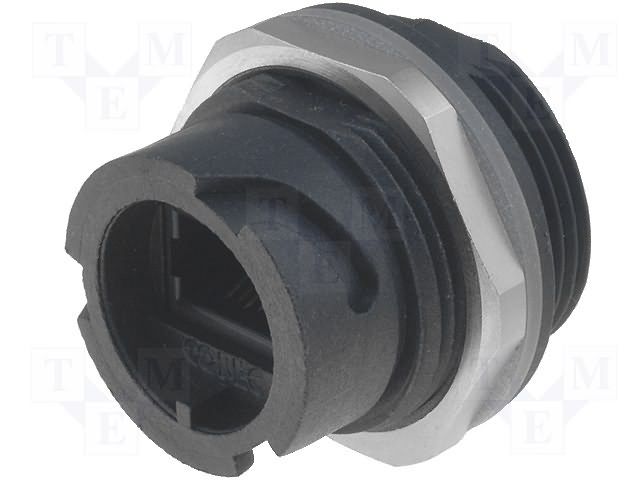 Rectangular Connector Adapter, 8 Pos, 1.2A, 100V, IP67, Gold Plated