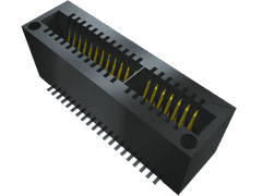 120-Contact SKT Card Edge Connector, 2 Rows, 1mm Pitch, Solder Termination