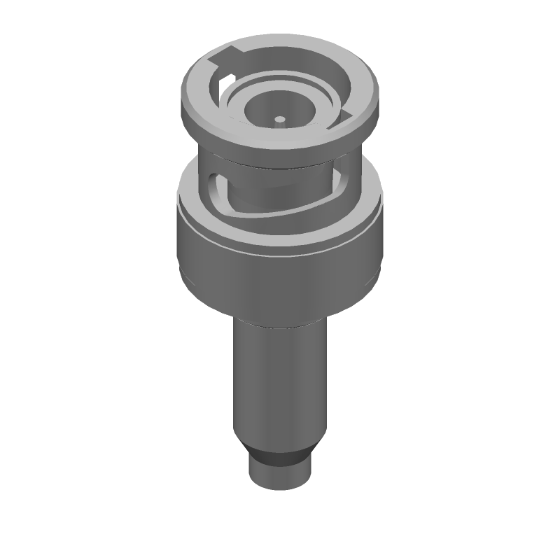 BNC Str Plug 4GHz 50R Crimp Male Nickel/Gold