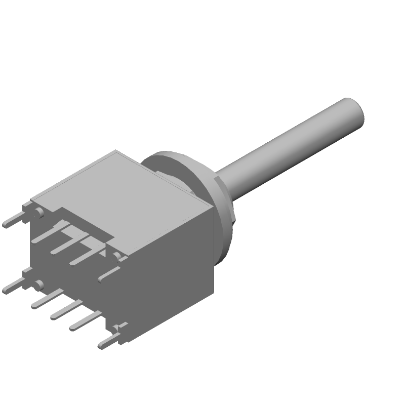 Rotary Coded Switch, 10 Pos, SP10T, 20V, 100mA, Gold Contacts