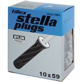 Wall Plugs with Screws 10 x 59 mm PU=25 ST, ST BLACK PAN PZ2 5X65MM, Tillex