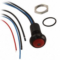 Illuminated Pushbutton Switch, Red LED, SPST, 500mA, IP67