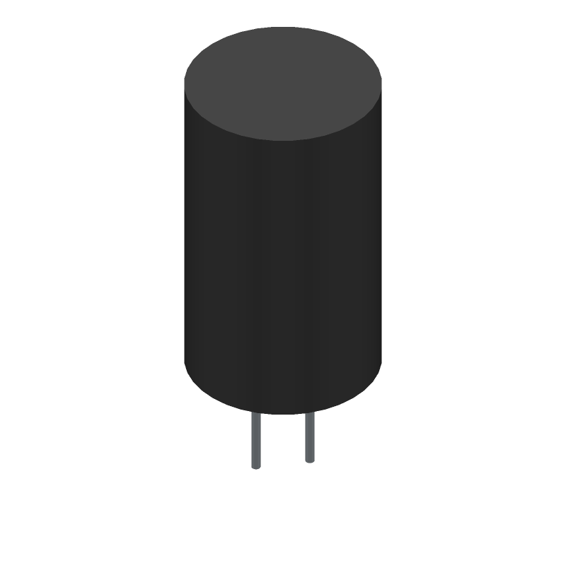 100uF 100V Al Electrolytic Radial Capacitor 5mm Pitch 580mA