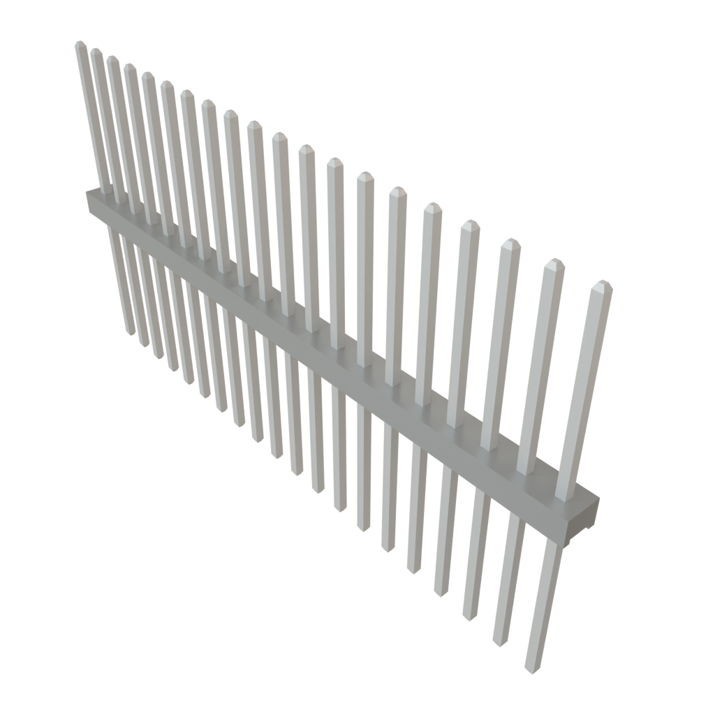 Conn Unshrouded Header HDR 20 POS 2mm Solder ST Top Entry Thru-Hole