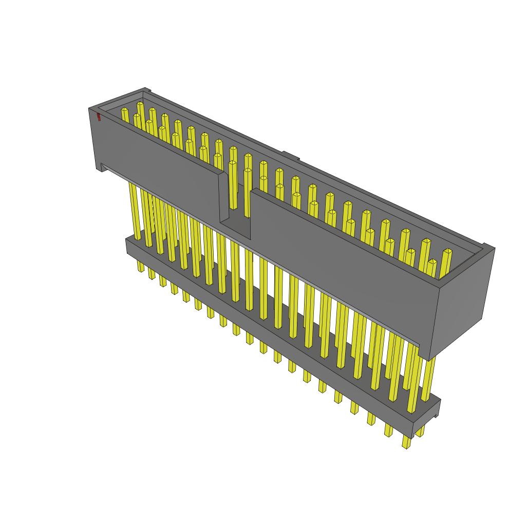 Conn Elevated Shrouded Header HDR 40 POS 2.54mm Solder ST Top Entry Thru-Hole Bulk