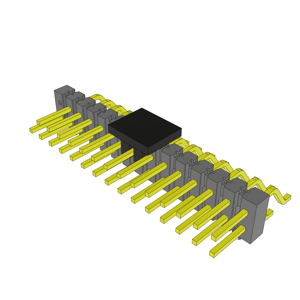 Conn Unshrouded Header HDR 30 POS 2.54mm Solder RA SMD Tube