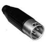 XLR Connector M 3 Pos ST Cable Mount 15A 125V Shielded