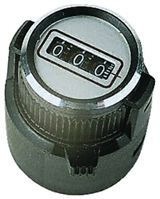 Atoms Potentiometer Dial, Body: Grey, Dia. 28mm with a White Indicator, 6.35mm Shaft