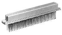 96 CONTACT(S), FEMALE, STRAIGHT TWO PART EURO CONNECTOR, PRESS FIT, RECEPTACLE