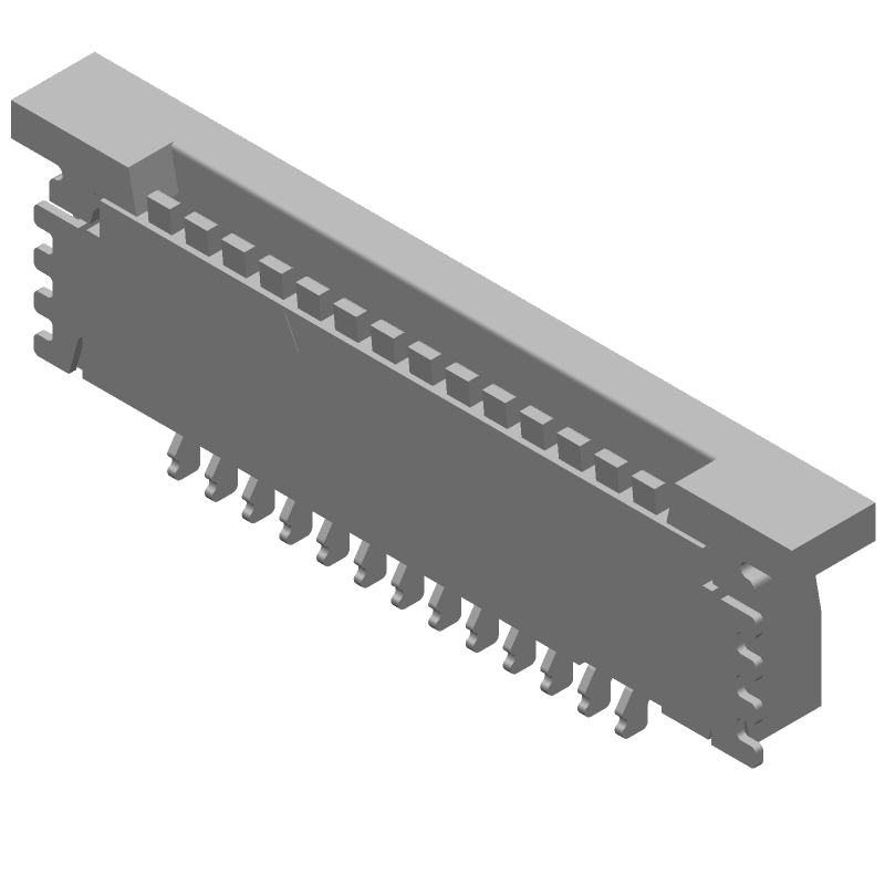 FPC Connector, 13 Pos, 1mm, Right Angle, Surface Mount, 1A, 200V