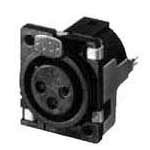 3 Pos XLR F Connector, Straight, Solder, Thru-Hole, 10A