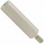 Standoff Hex M/F 6-32-THD 6.4mm-A/F 6.4mm-LG Brass ASTM B16 Nickel