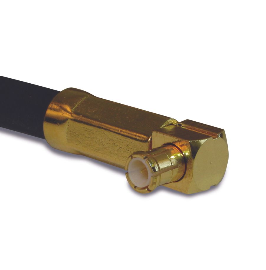 RF MCX Plug, Male, Right Angle, Crimp, 6GHz, 50R, Gold