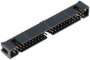 2.54mm Pitch 60 Pos 2 Row PCB Header, Male, Solder, 2A