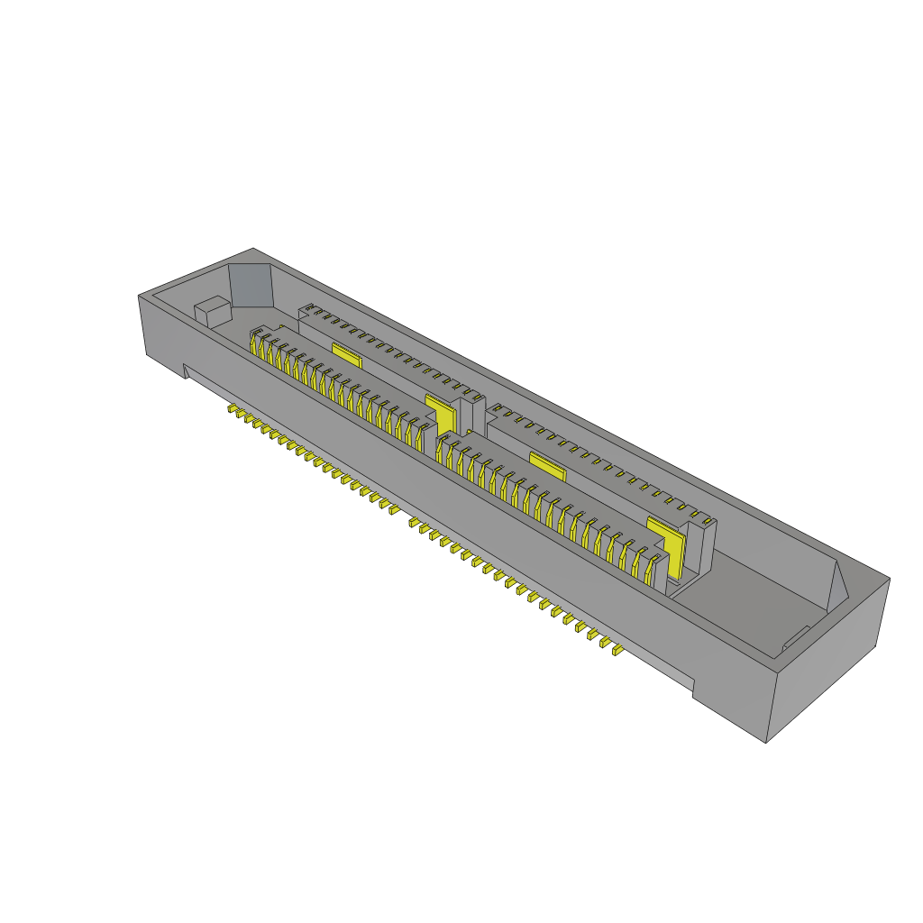 Micro High Speed Socket Strip, 76-Contact, 2-Row, Solder Termination