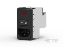 3A 250VAC Male Mains Power Connector, 3 Pos, Shielded, Fuse