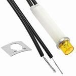 CHICAGO MINIATURE LIGHTING 2150A3 LAMP, INDICATOR, NEON, AMBER, 125V