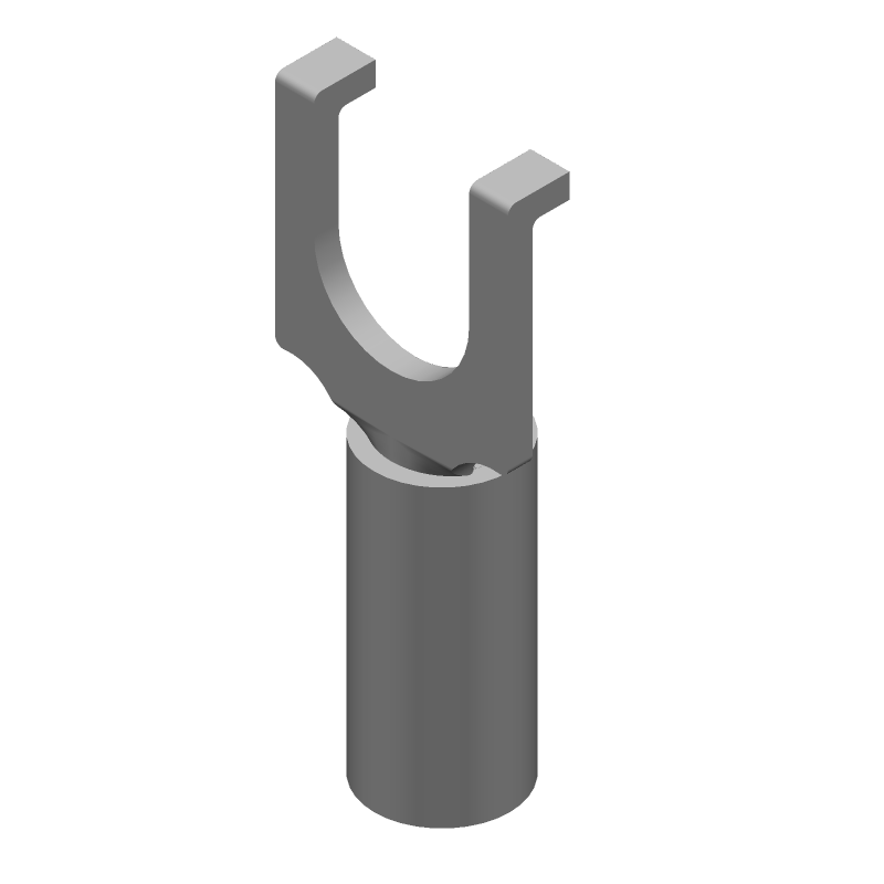 Red Insulated Spade Terminal, 16-22AWG, Copper, Tin, 600V