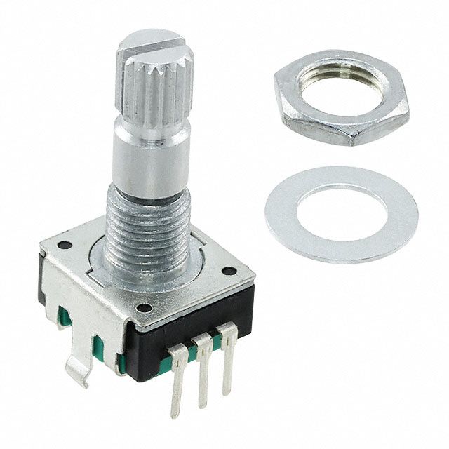 Rotary Incremental Encoder, 24PPR, Quadrature, 5V, w/Switch, Through Hole