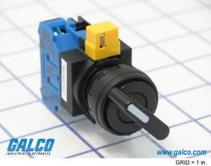 Rotary Selector Switch, SPST, 10A 440VAC/220VDC, 90°, Panel Mount